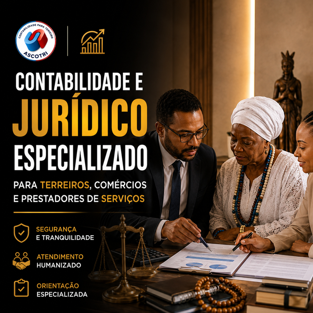 Contabilidade e Jurídico Especializado para Terreiros, Comércios e Prestadores de Serviços